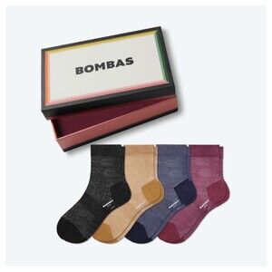 Bombas Shiny Sheer Sparkle Quarter Socks Gift Set in Gift Box Lady Size M 8-10